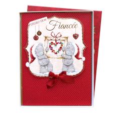 Fiancee Me to You Bear Handmade Boxed Christmas Card Image Preview